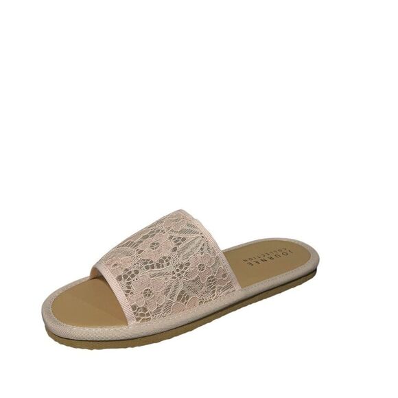 Journee Collection Women's Eniola Lace Flat Slide Sandals, Size 7.5 - Picture 3 of 4